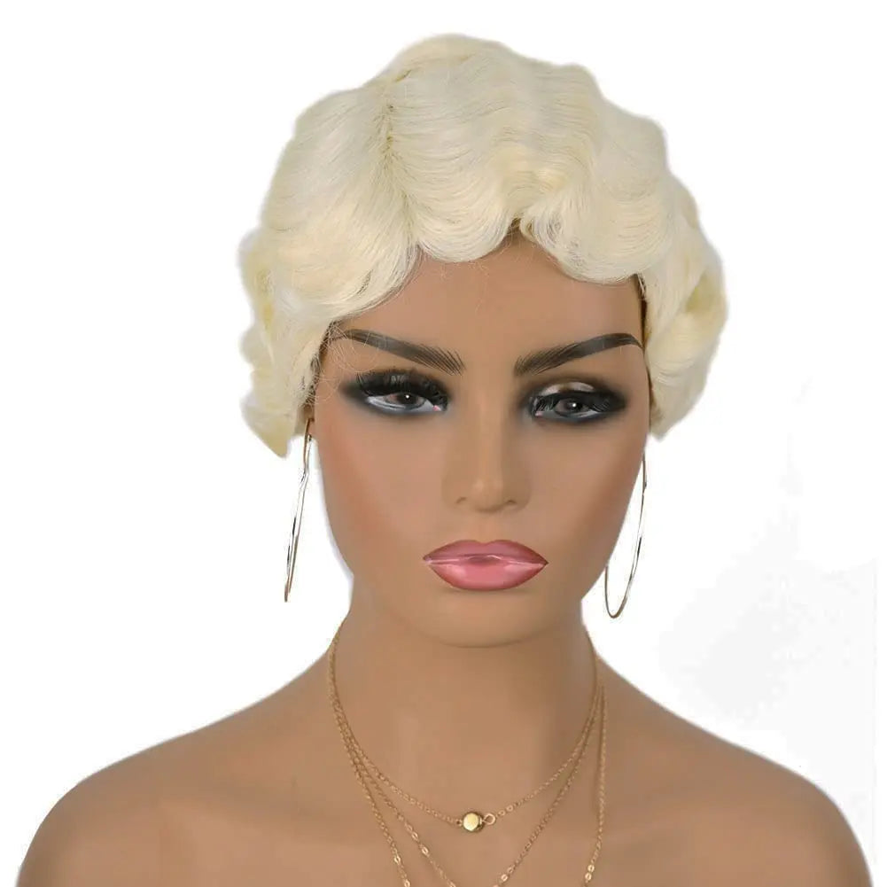 Short Curly Finger Wave Wig for Women 1920s Cosplay and Daily Use - 2