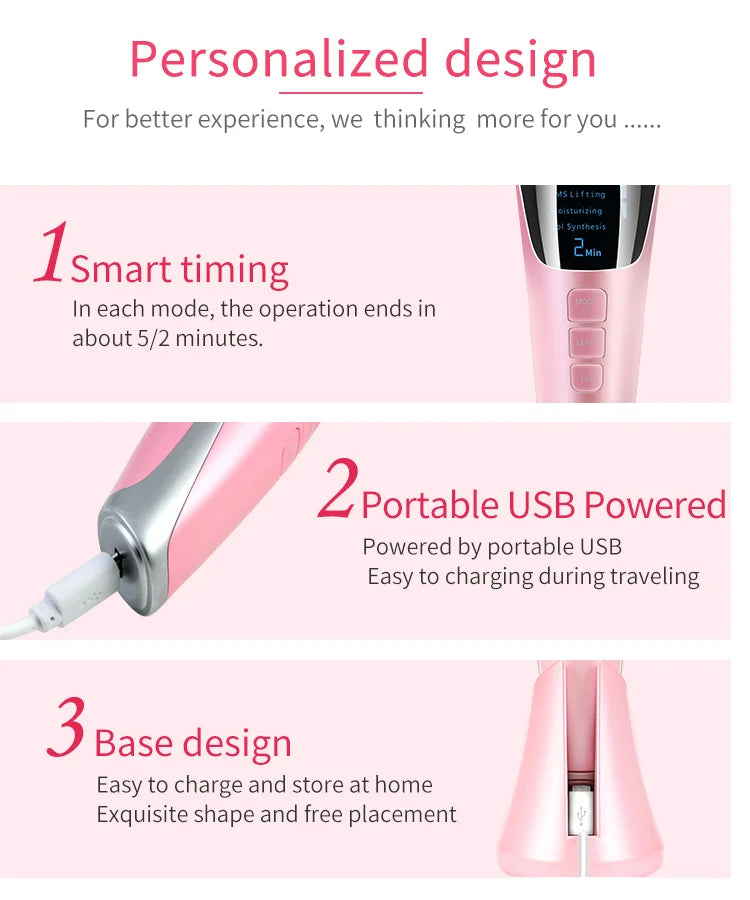 5-in-1 Micro-Current LED Facial Lifting and Skin Tightening Massager - 15