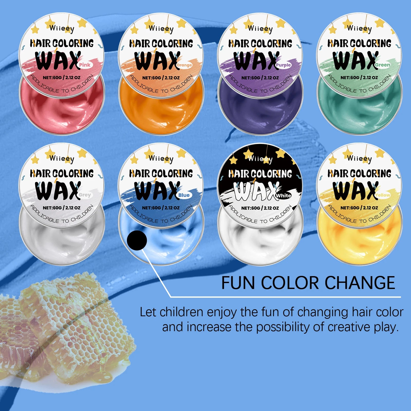 Temporary Washable Hair Color Wax for Kids and Party Styling - 21