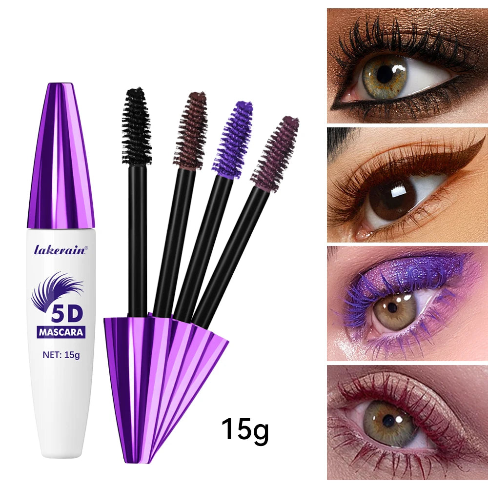 Waterproof 5D Lengthening and Volumizing Mascara for Long-Lasting Lashes - 1