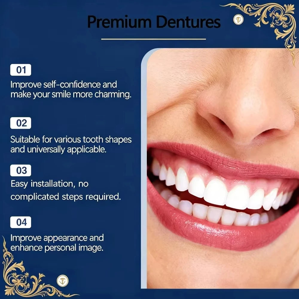 Comfortable Soft Silicone Cosmetic Teeth Veneers with Storage Case - 6