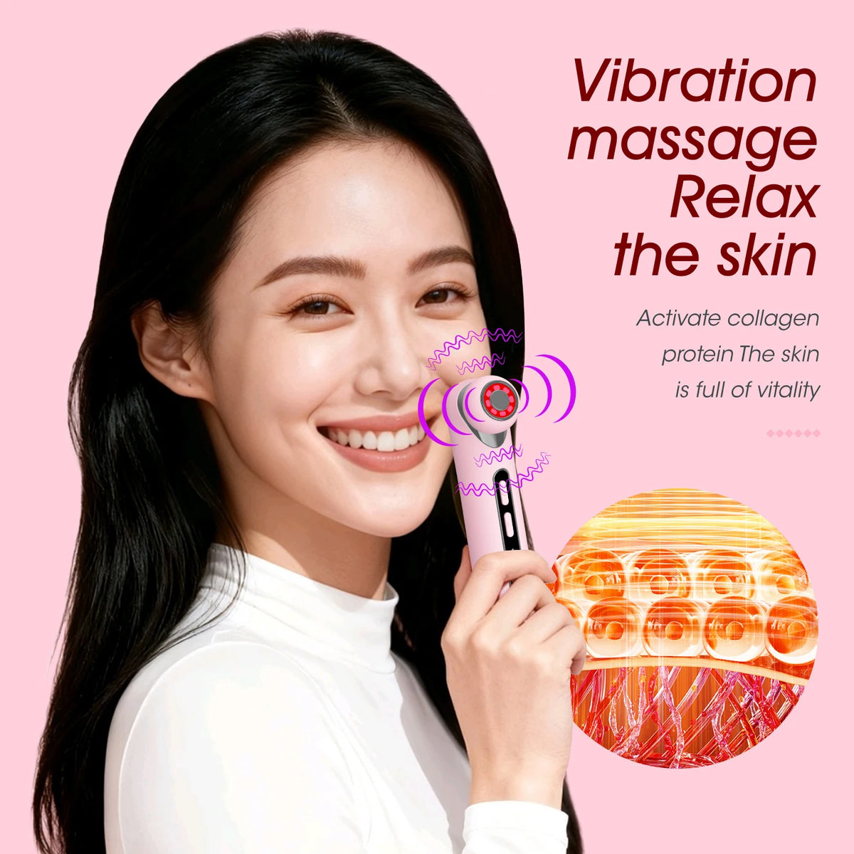 3-in-1 LED Photon Eye Facial Massager for Dark Circles and Fine Lines