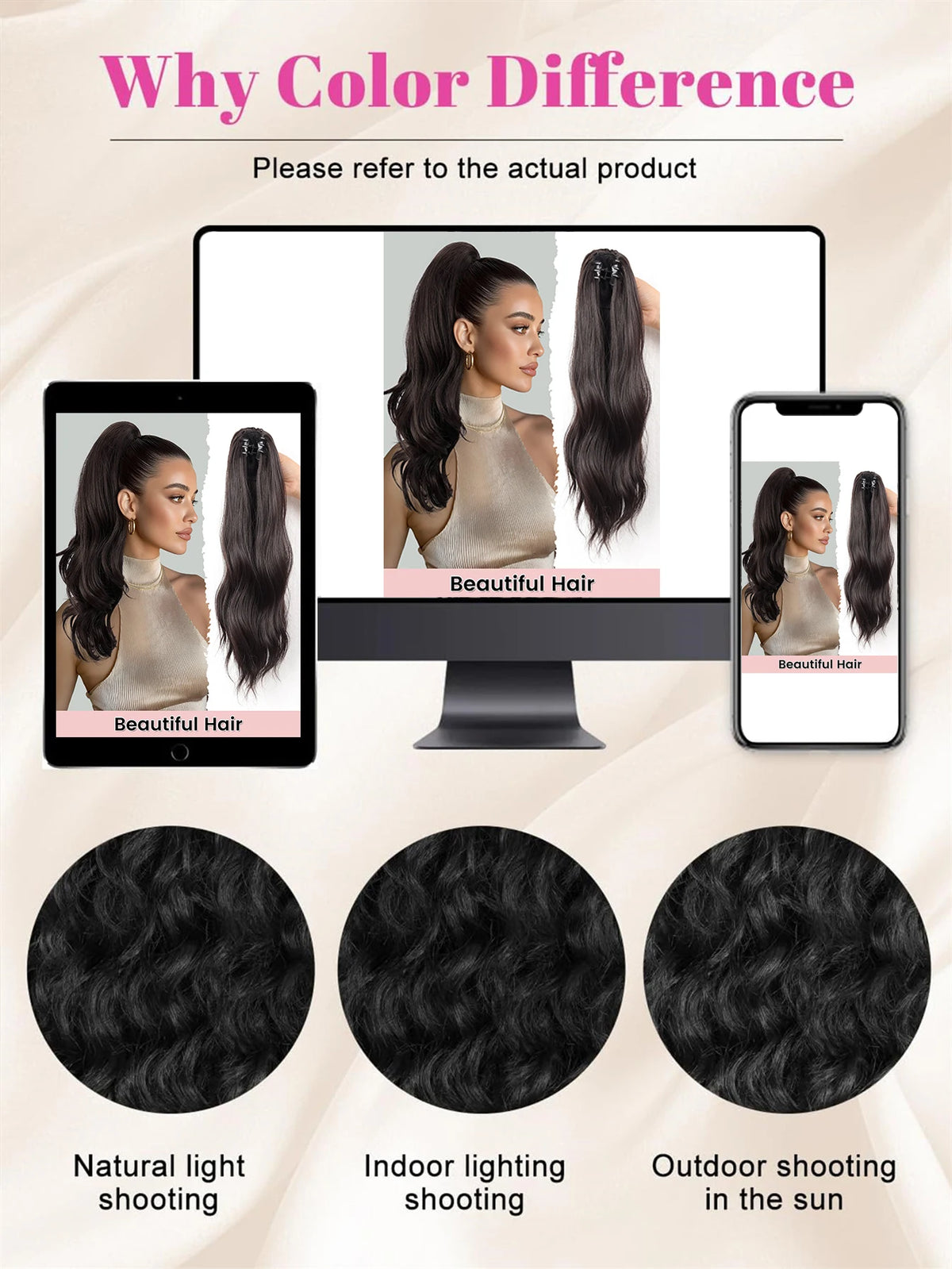 Wavy Curly Claw Clip Ponytail Hair Extension