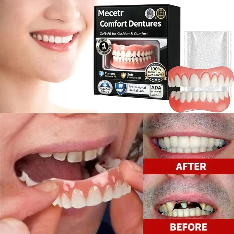 Adjustable Comfort Denture Set for Natural Looking Smile and Support - 7