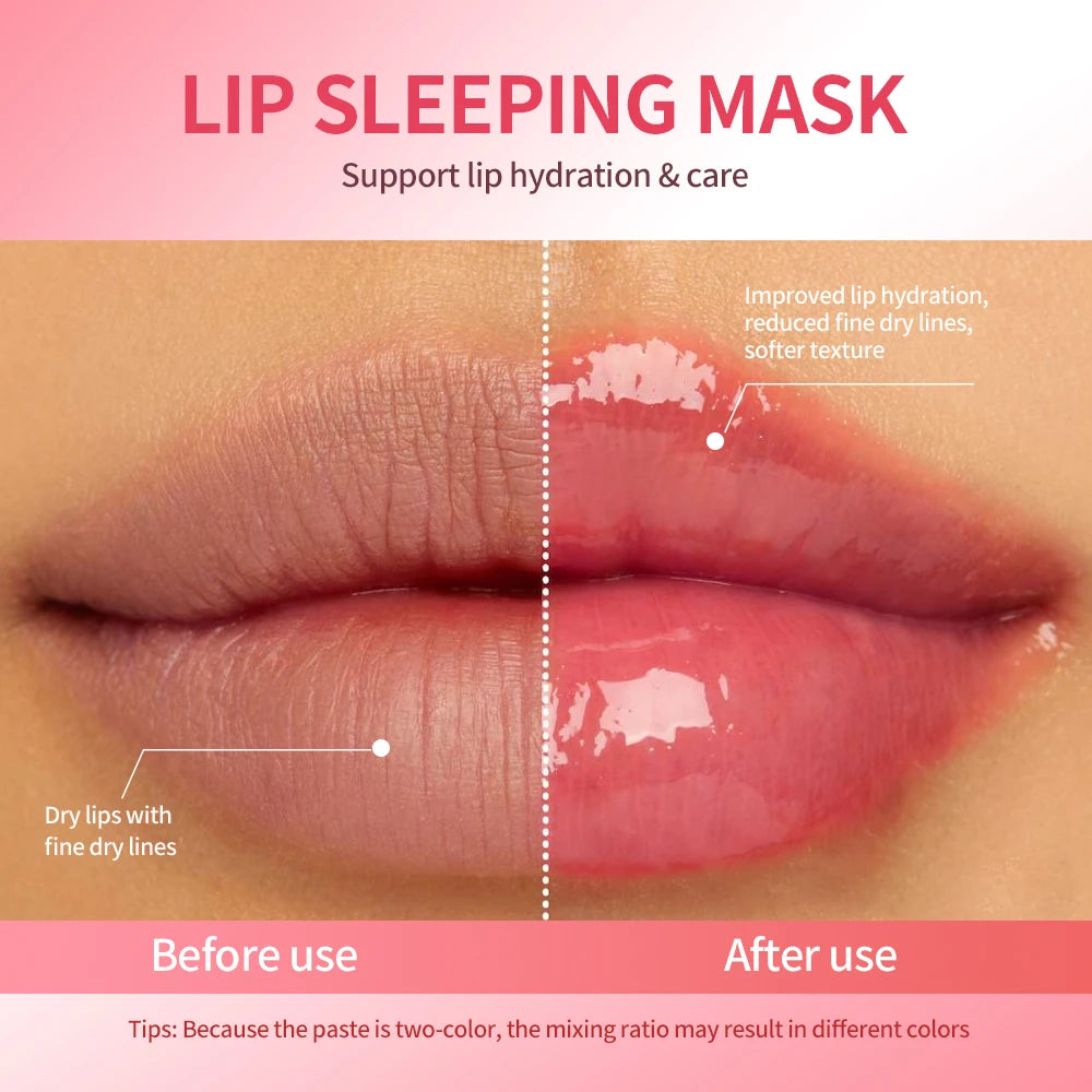 Dual-Color Hydrating Lip Sleeping Mask for Dry and Cracked Lips - 6