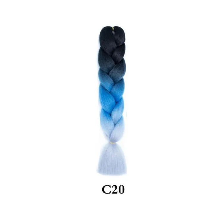 24-Inch Synthetic Jumbo Braiding Hair Extensions for Twist Crochet Braids