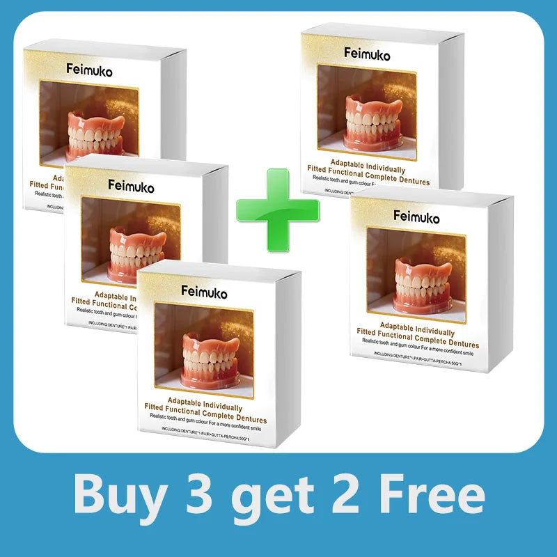Custom Fit Silicone Denture Set for Instant Smile Transformation