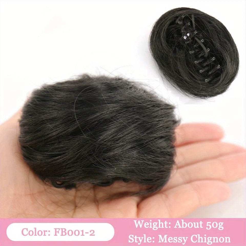 Synthetic Braid Hair Scrunchie for Instant Messy Bun Updos - 25