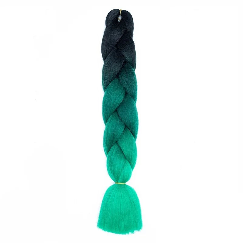 24-Inch Long Colorful Ombre Braiding Hair Extensions - 24
