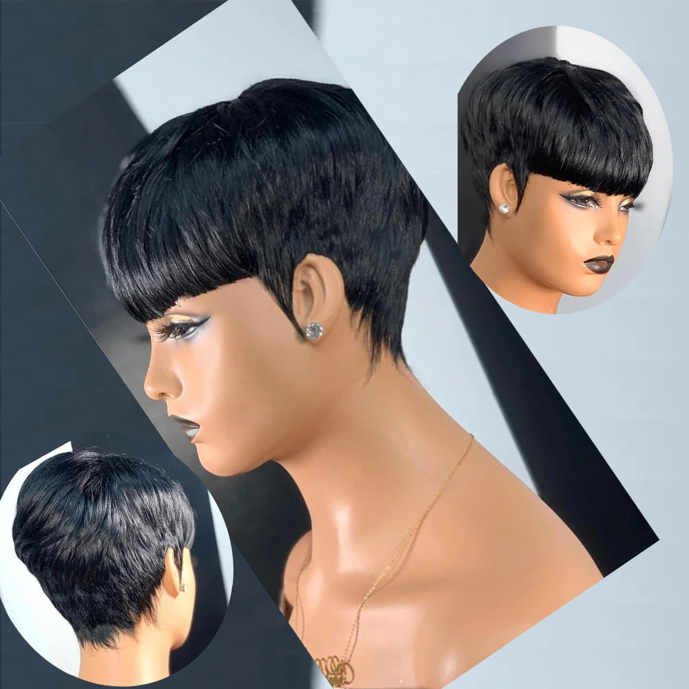 Short Pixie Cut Synthetic Wig for Women