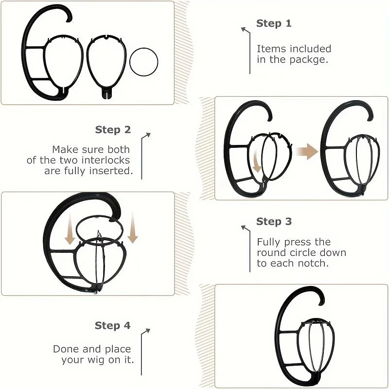 Collapsible Hanging Wig Stand for Proper Drying and Organized Storage - 6