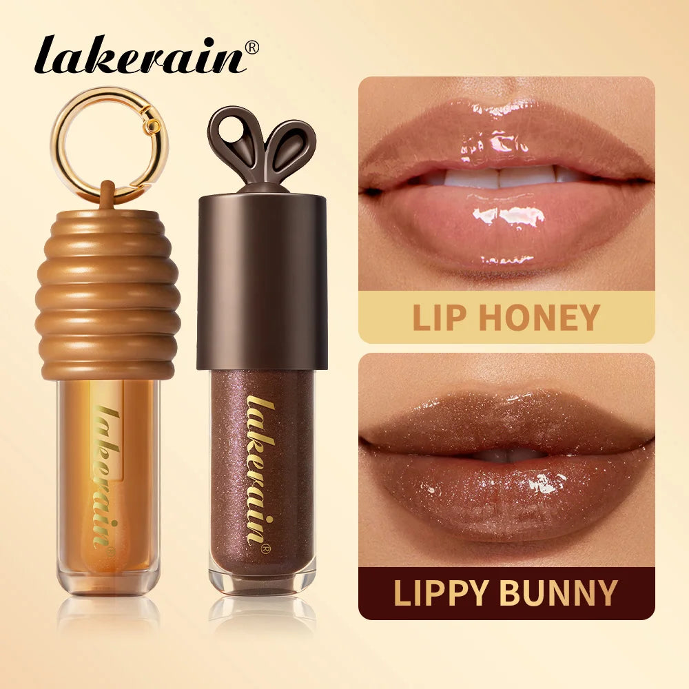 Honey and Chocolate Moisturizing Lip Gloss Set for Hydrated Lips