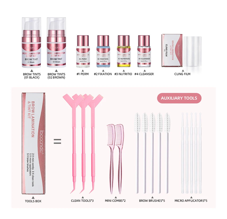 Professional Brow Lamination and Tinting Kit for Perfect Eyebrows - 12