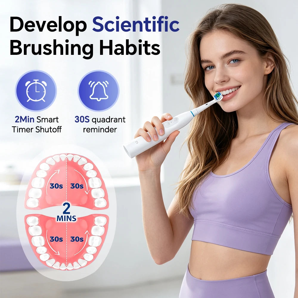 Rechargeable Rotating Electric Toothbrush with 5 Cleaning Modes - 6