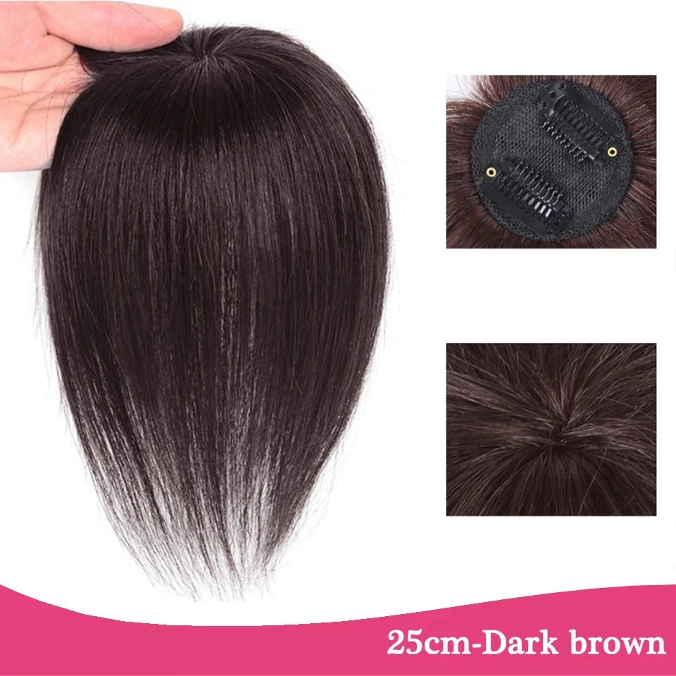 Clip-In Hair Topper Bangs Extension for Natural Volume and Style - 43