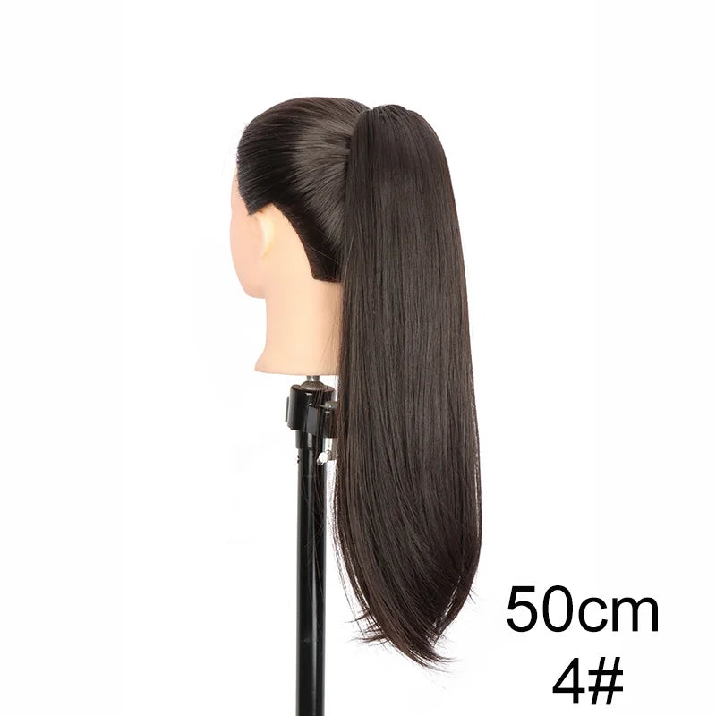Straight Clip-In Ponytail Extension for Voluminous Hair - 13
