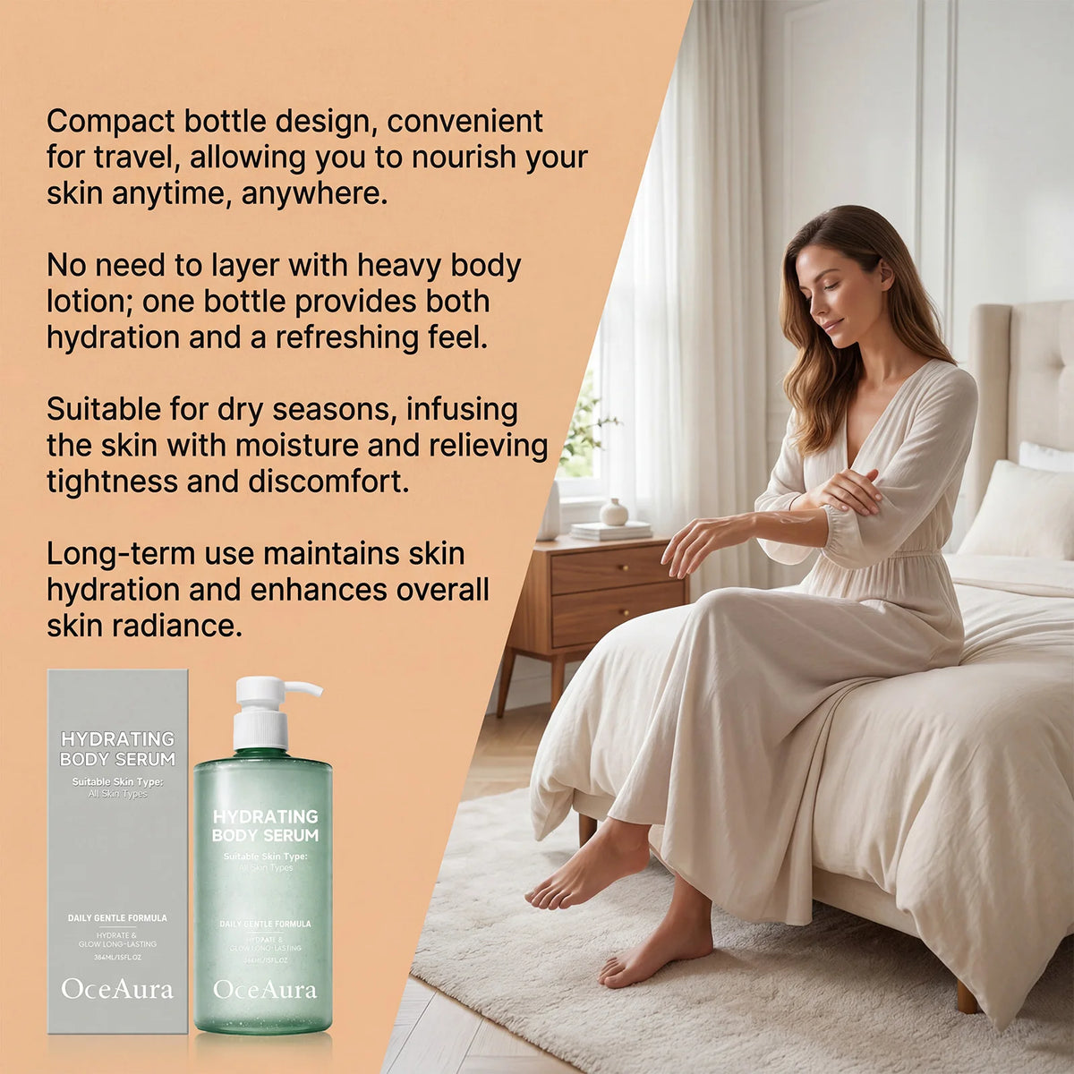 Hydrating Body Serum for Dry Skin to Restore Smoothness and Radiance