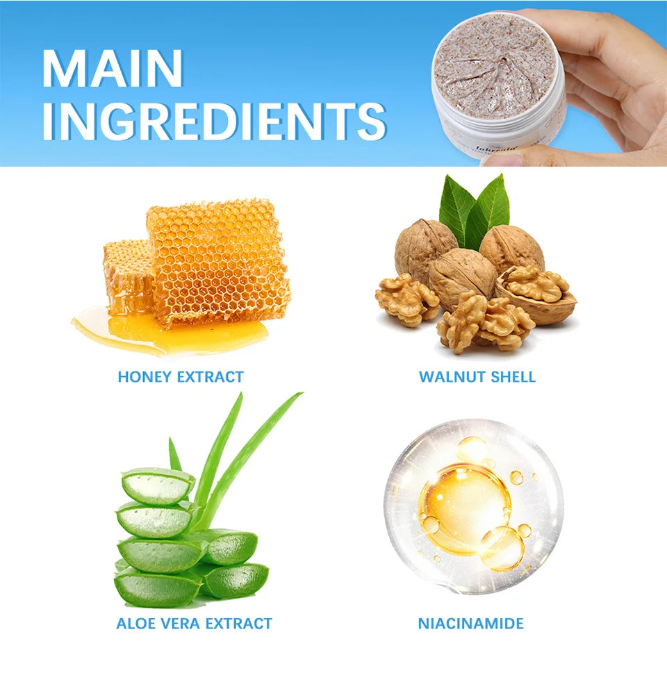 Honey Walnut Facial Exfoliating Scrub and Moisturizing Face Mask