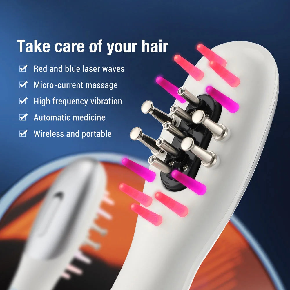 Electric EMS Scalp Massager and Hair Oil Applicator for Hair Growth