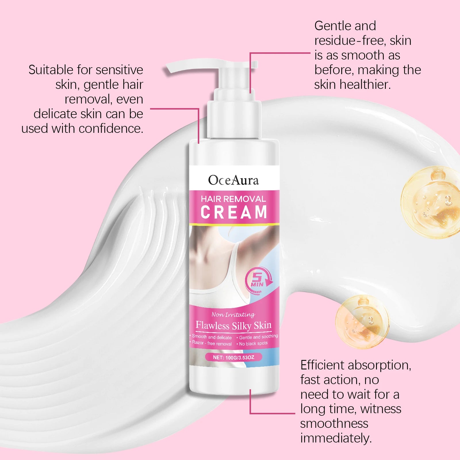 Painless Full Body Hair Removal Cream for Smooth and Sensitive Skin - 9