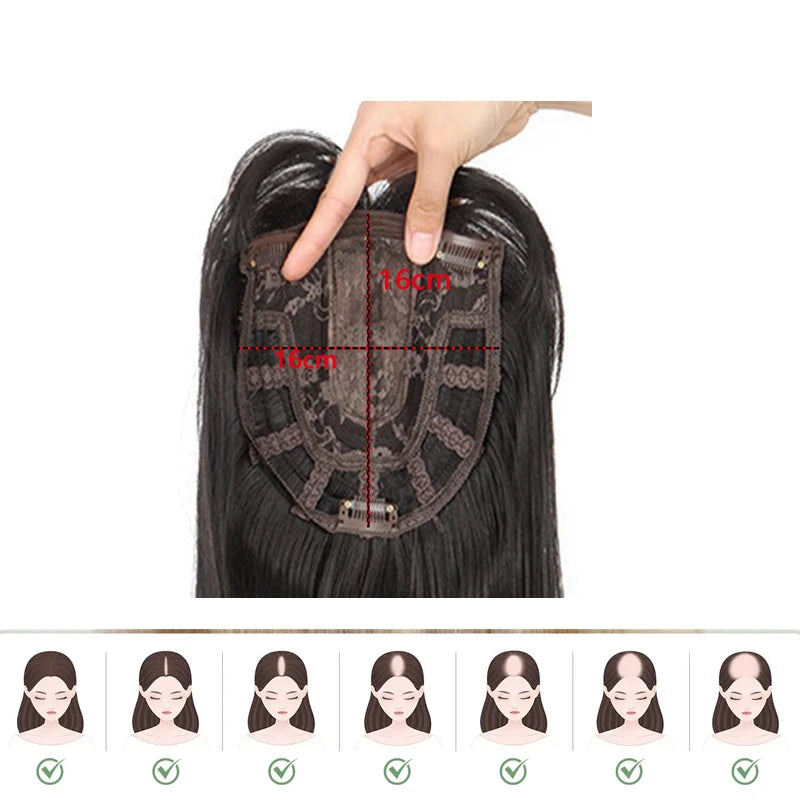 50cm Long Straight Synthetic Wig with Bangs