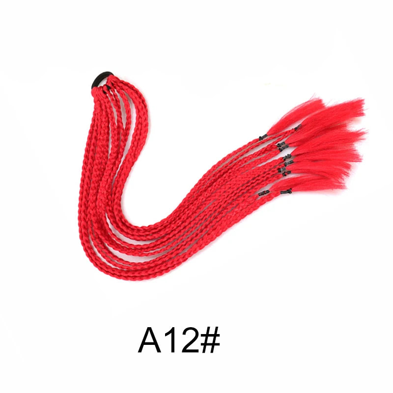 24-Inch Long Braided Ponytail Extension with Elastic Band