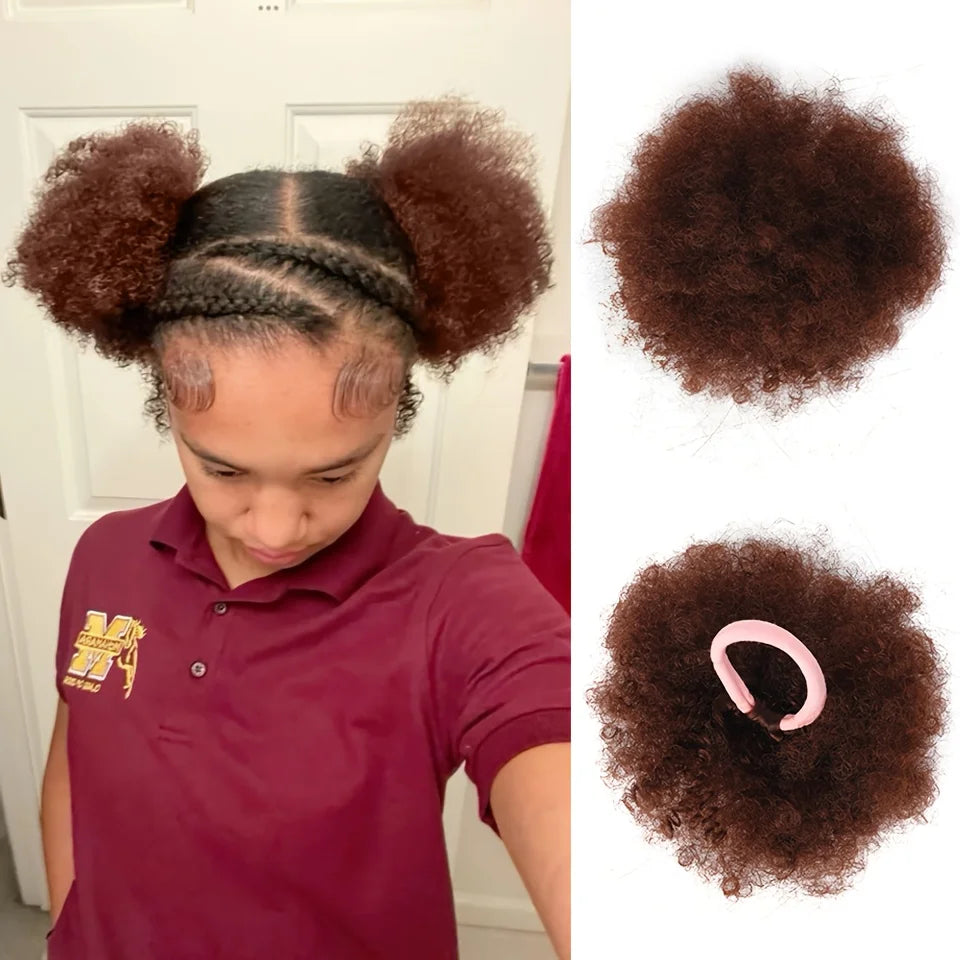 Kinky Curly Afro Puff Drawstring Ponytail Extensions - 11