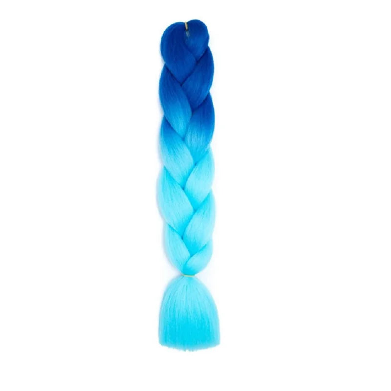 24-Inch Colorful Synthetic Jumbo Braiding Hair Extensions - 34