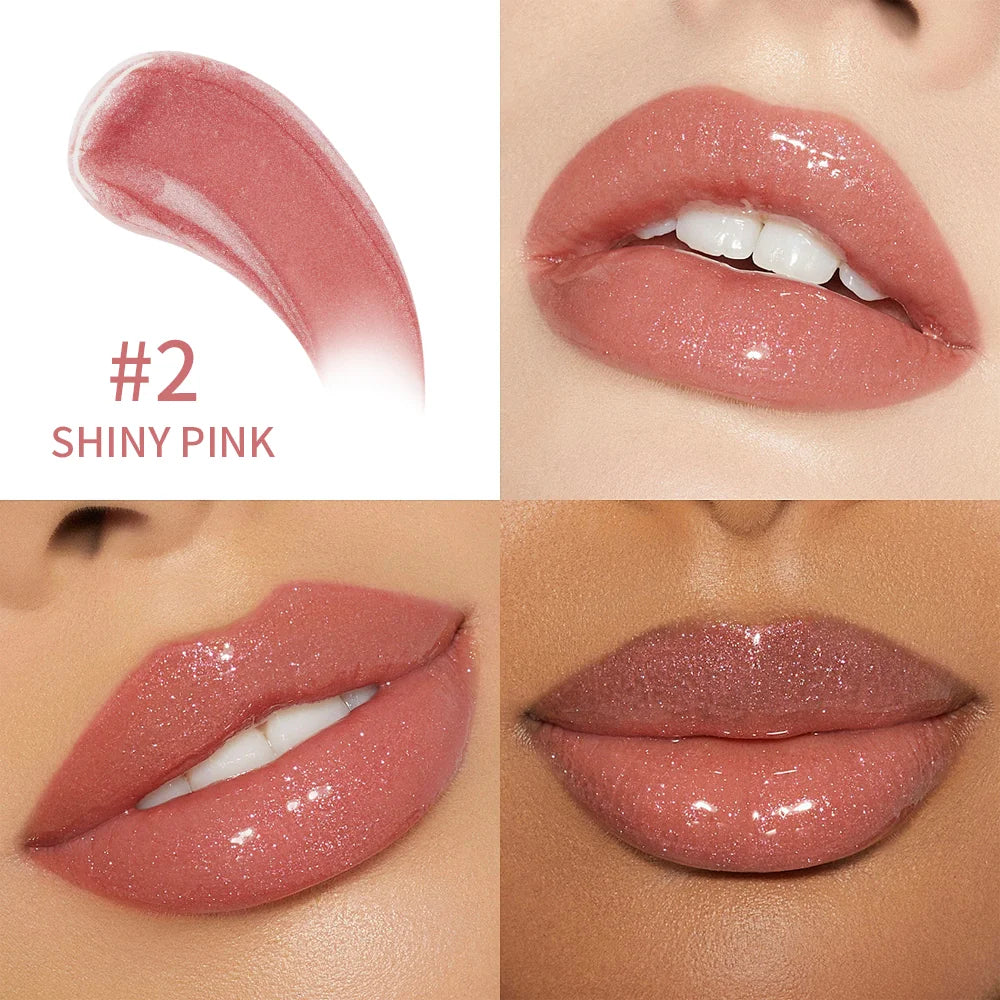 Hydrating Liquid Lip Gloss with Shimmer for Plump and Moisturized Lips