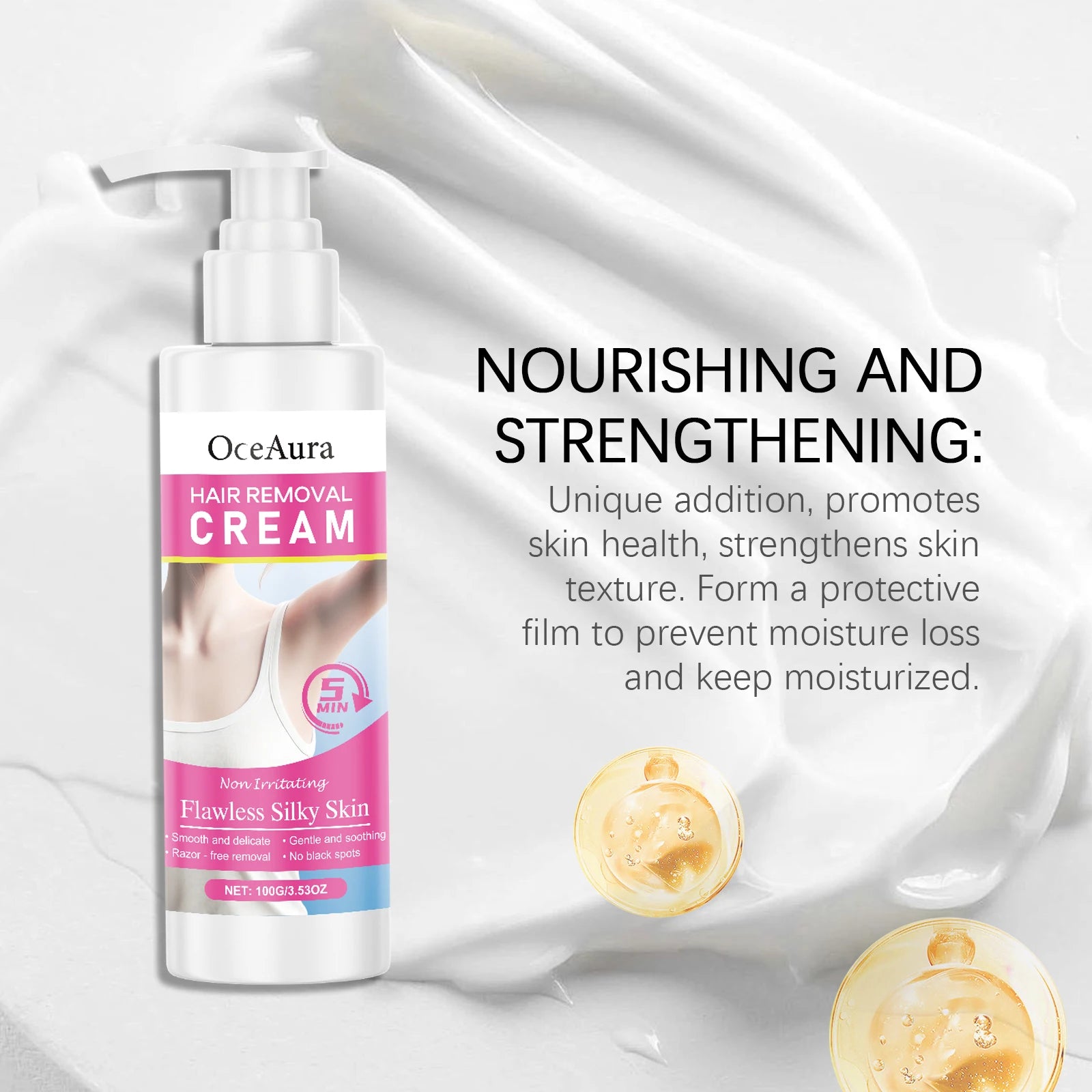 Painless Full Body Hair Removal Cream for Smooth and Sensitive Skin - 10