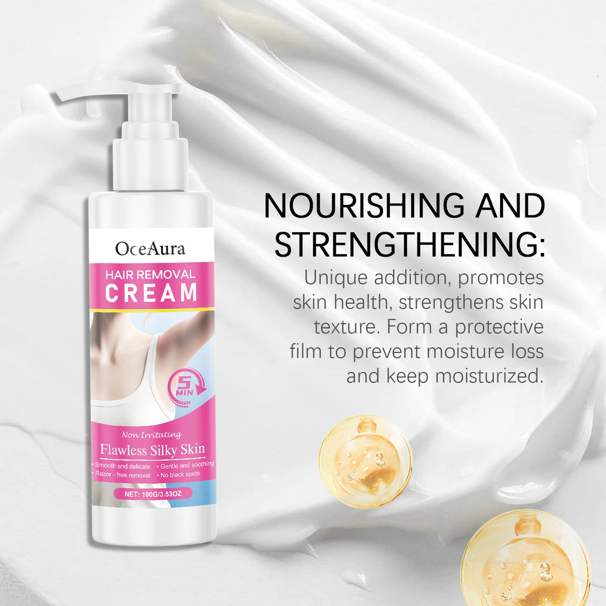 Painless Full Body Hair Removal Cream for Smooth and Sensitive Skin