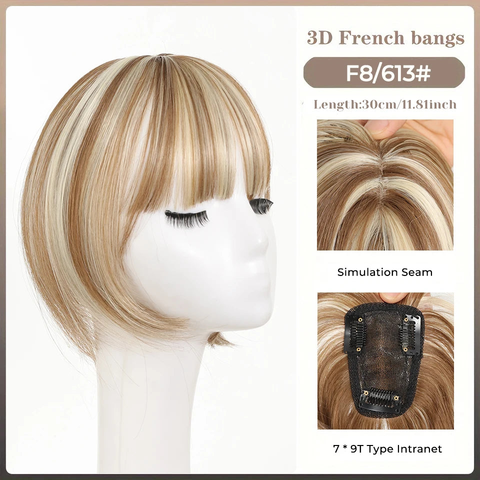 Clip-In Hair Topper for Volume and Natural Fringe
