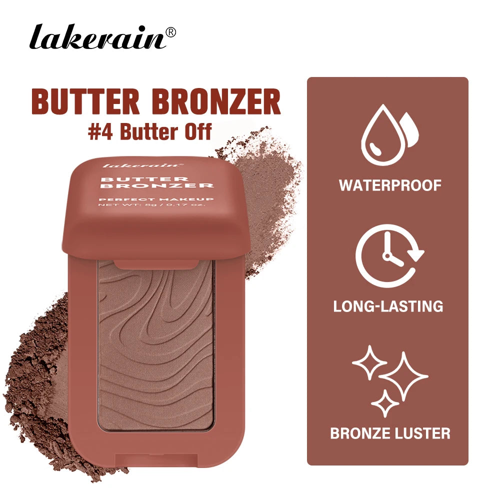 Soft Matte Butter Bronzer Powder for Sculpted and Natural Face Contouring
