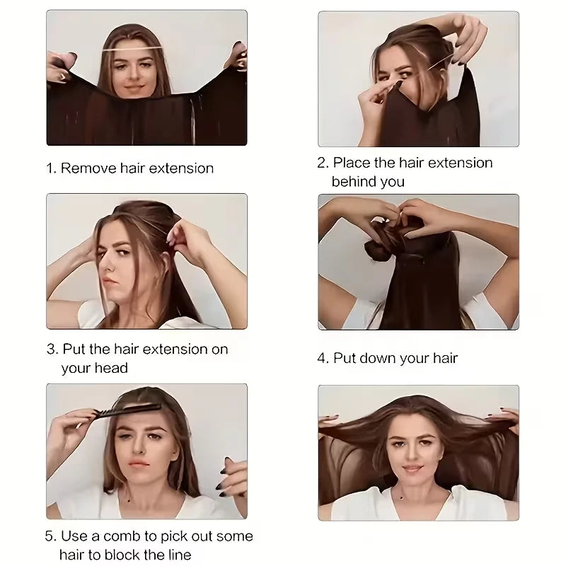 24-Inch Invisible Fishing Line Hair Extension for Instant Length - 11