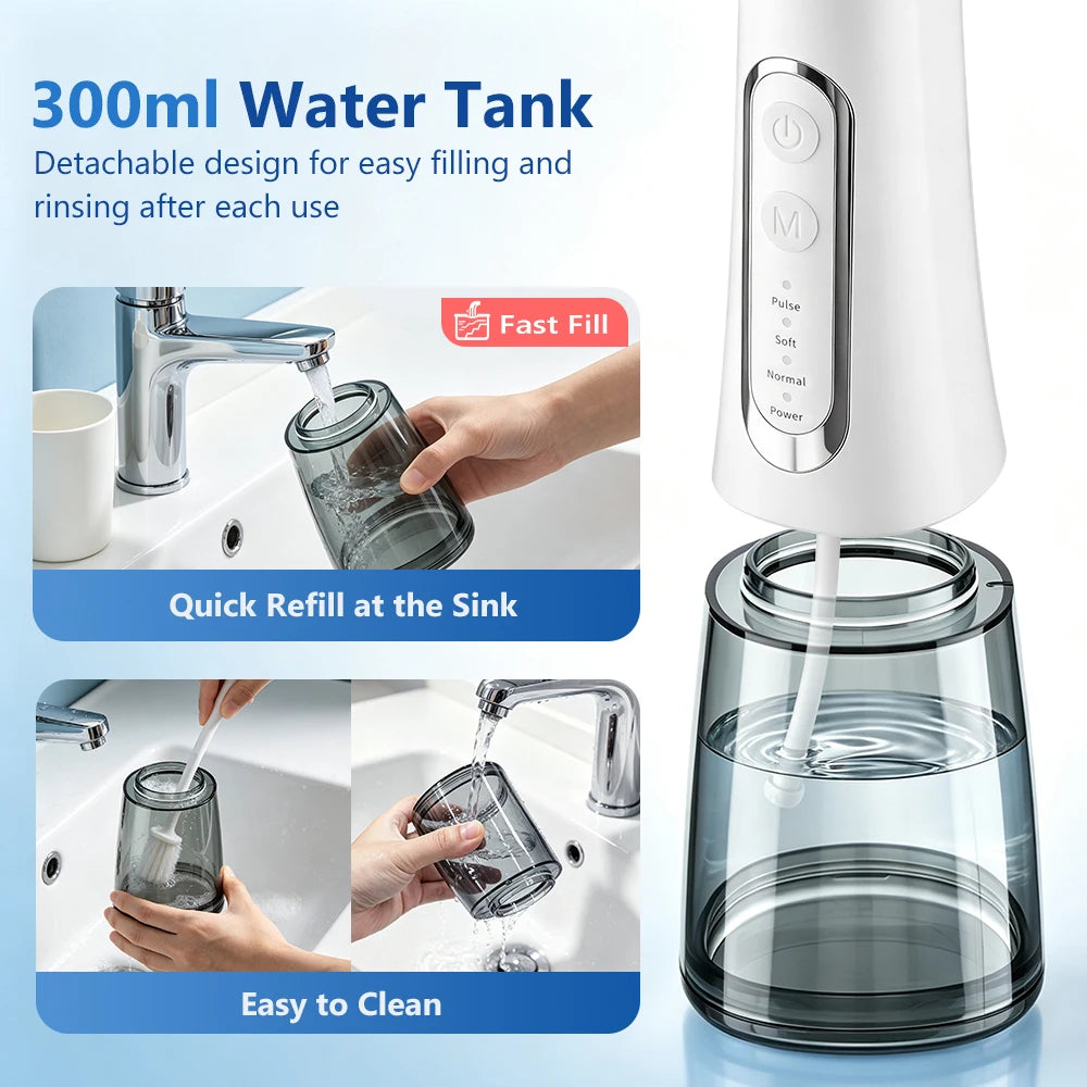 Cordless Water Dental Flosser for Teeth Cleaning and Gum Health