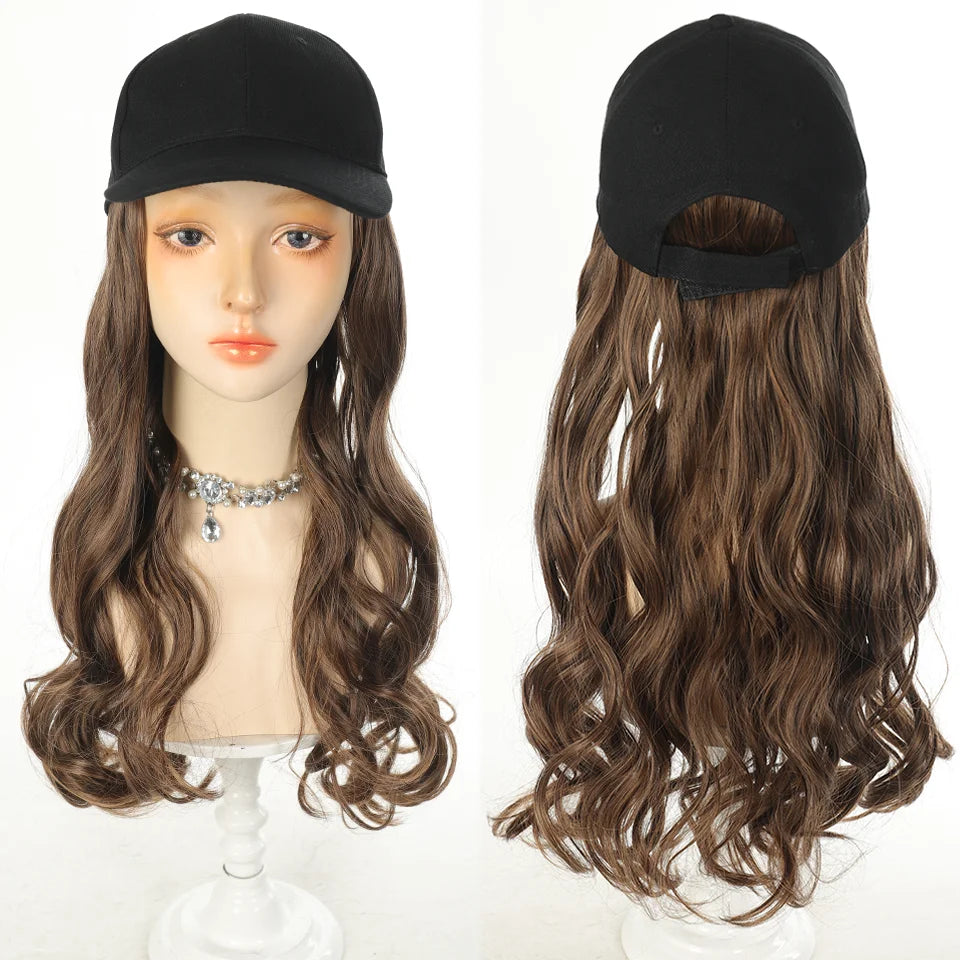 18-Inch Wavy Baseball Cap Wig for Instant Hair Transformations