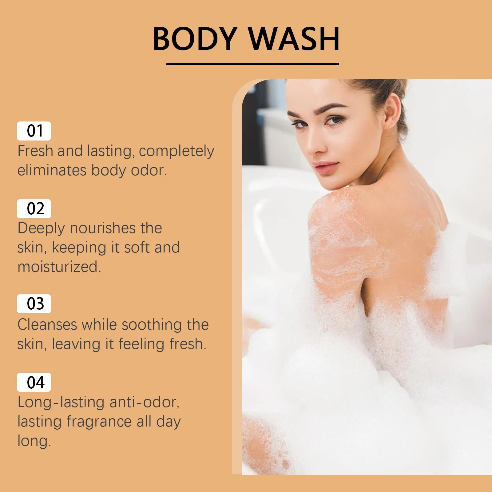 Persimmon Body Wash for Natural Odor Elimination and Skin Refreshment - 10