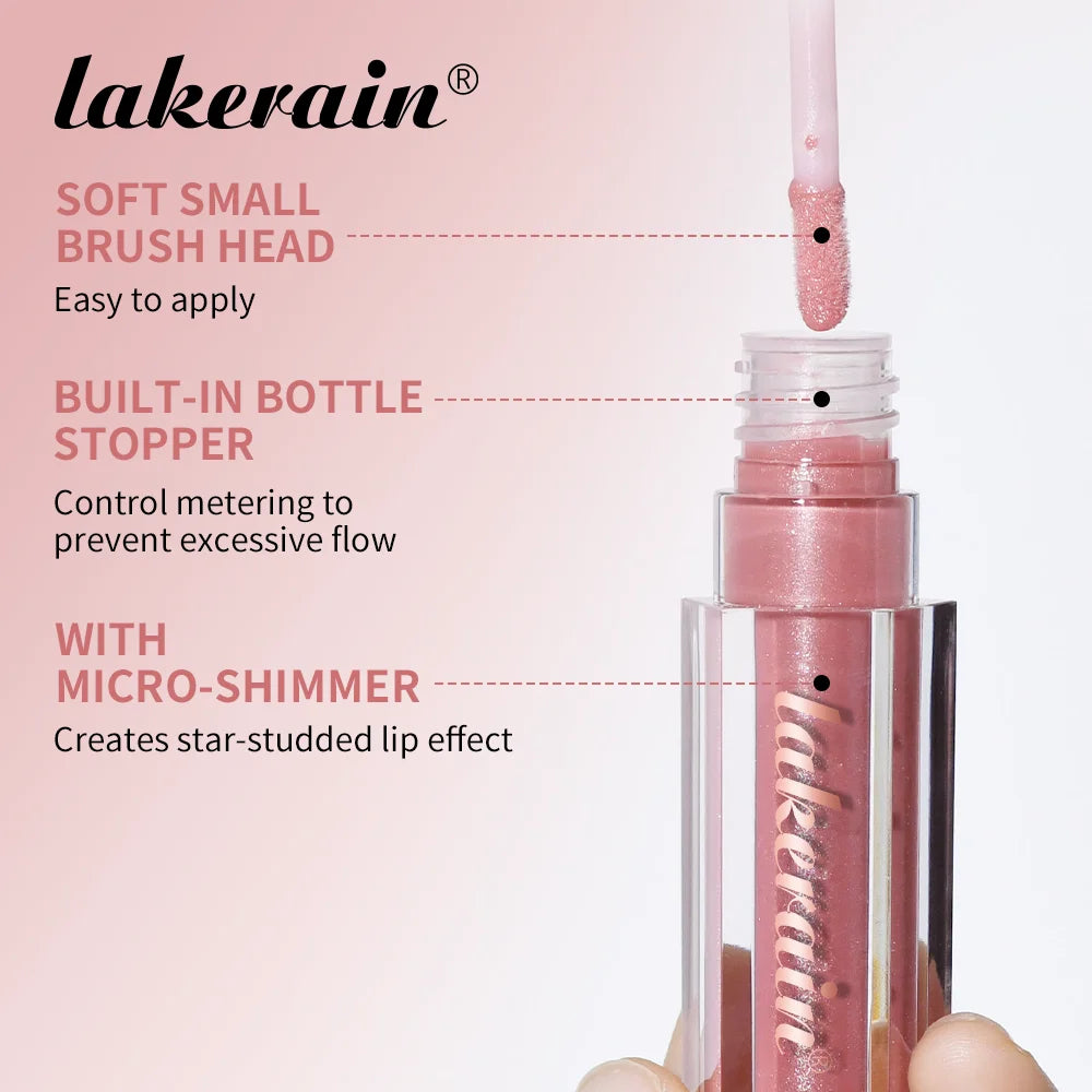 Hydrating Liquid Lip Gloss with Shimmer for Plump and Moisturized Lips
