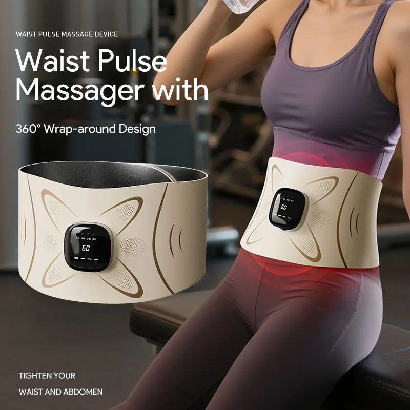 Abdominal Toning and Waist Pulse Massage Belt for Muscle Recovery