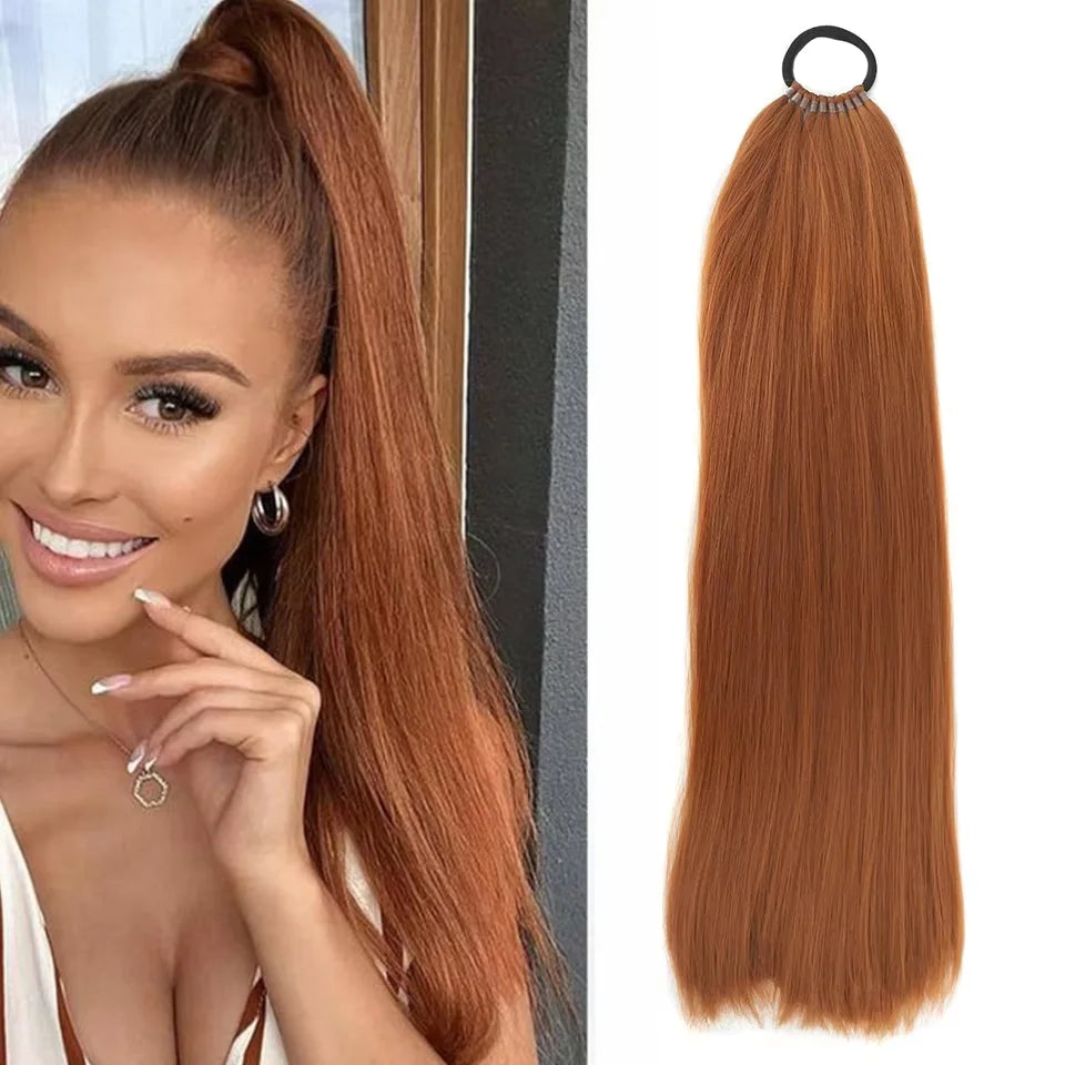 24-Inch Straight Synthetic Ponytail Extension - 9