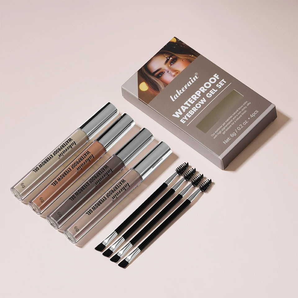 Waterproof Liquid Eyebrow Gel Set for Long-Lasting Natural Defined Brows - 16