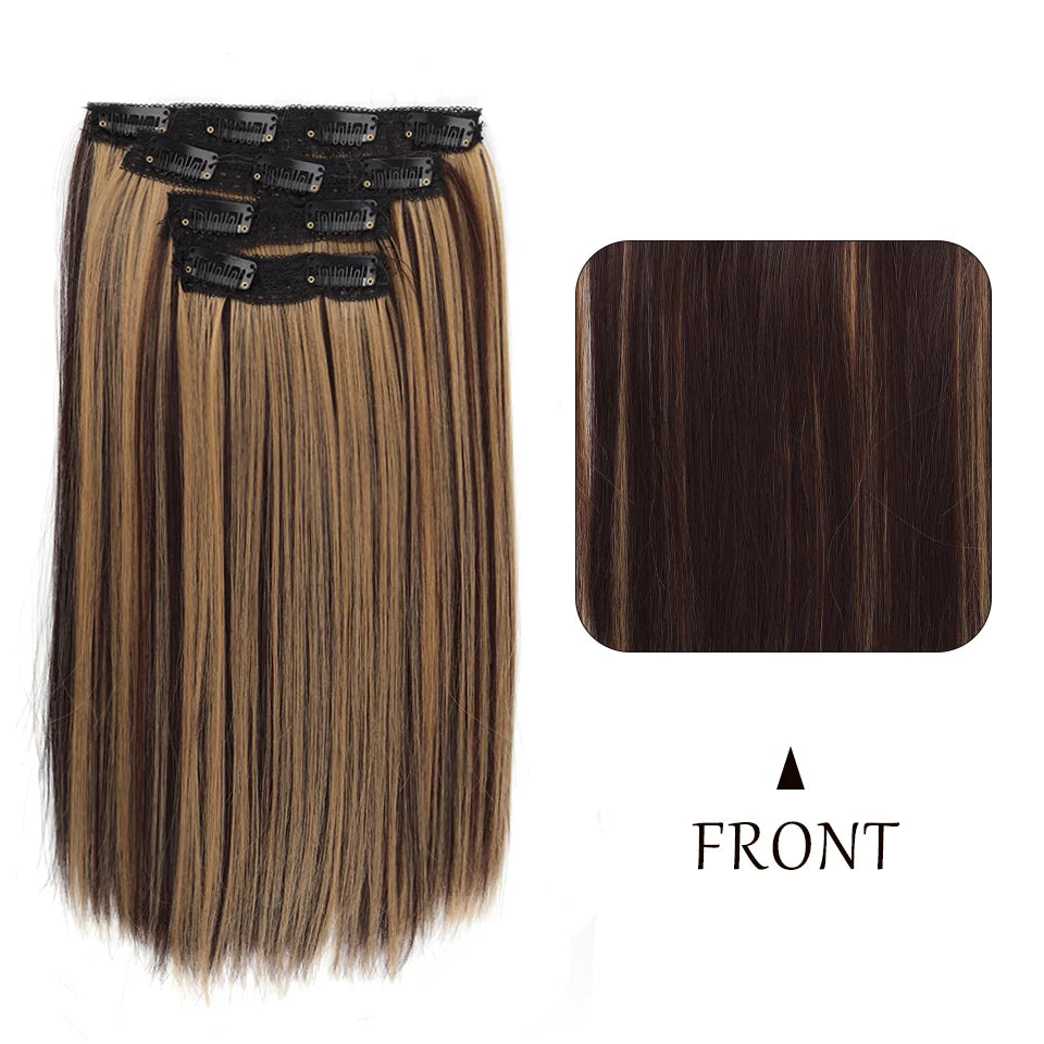 Straight Clip-In Synthetic Hair Extension for Volume - 12