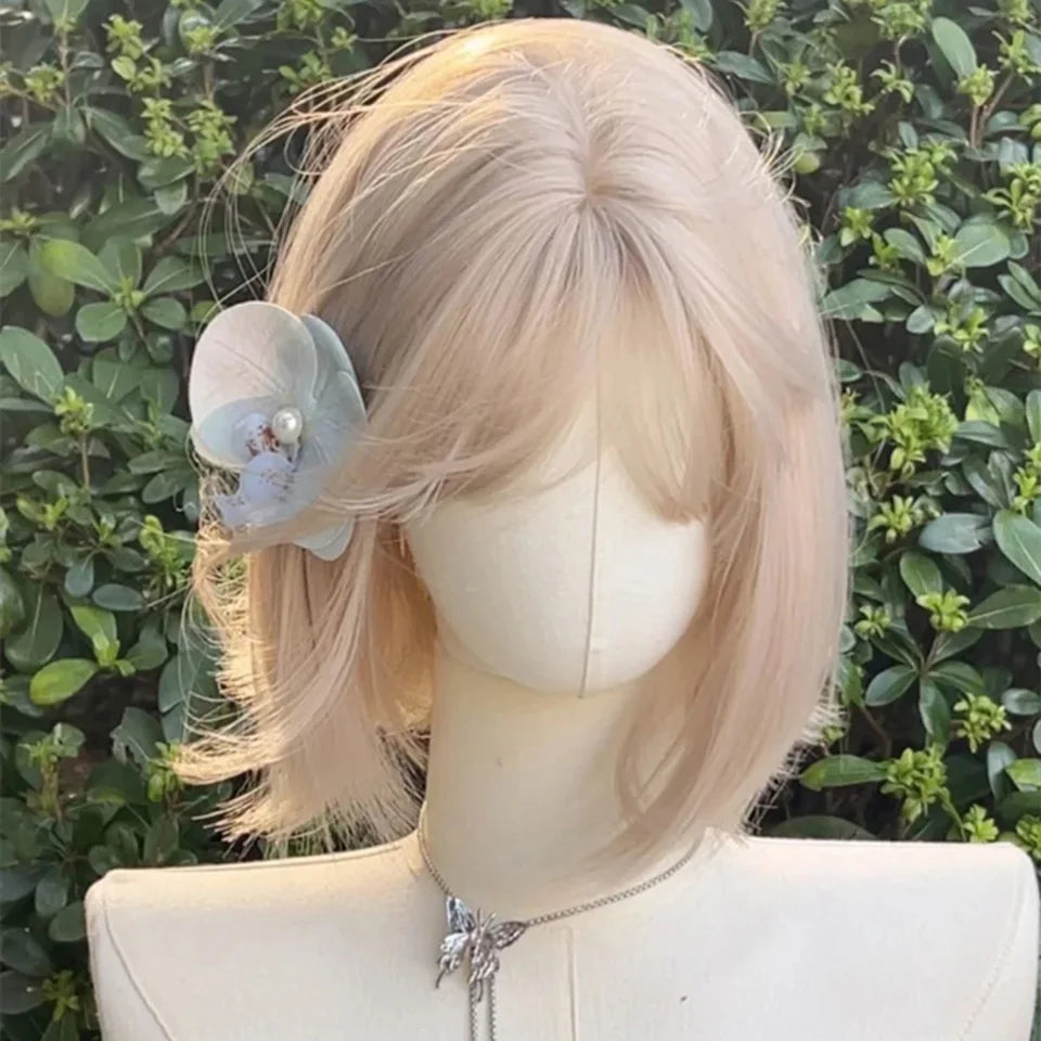 Short Curly Bob Wig with Bangs for Cosplay and Daily Wear - 3
