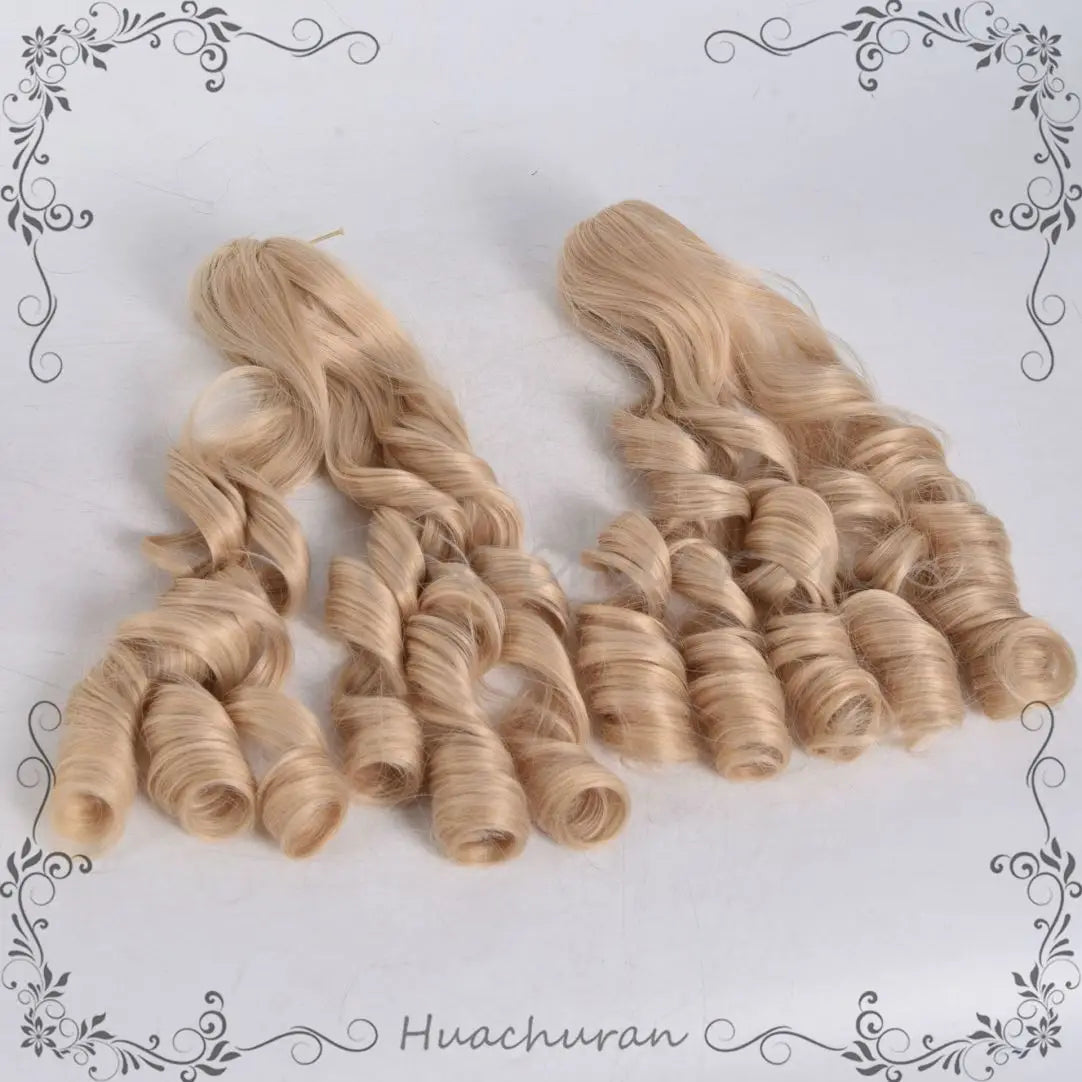 Blonde Curly Pigtail Lolita Cosplay Wig