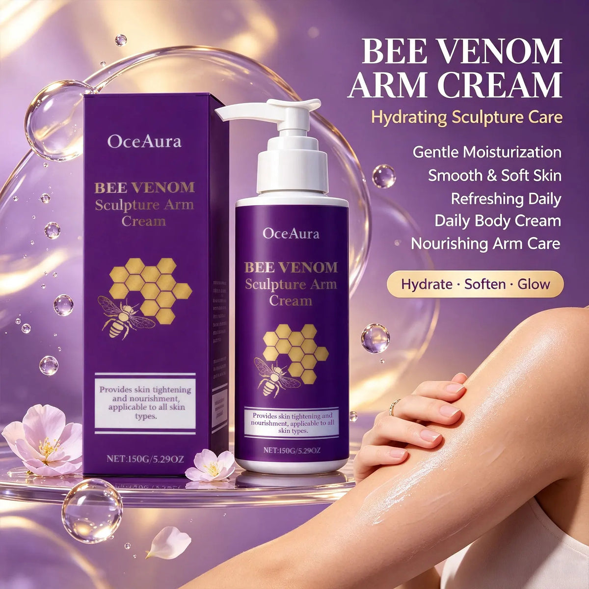 Bee Venom Sculpting and Firming Arm Cream for Sagging Skin