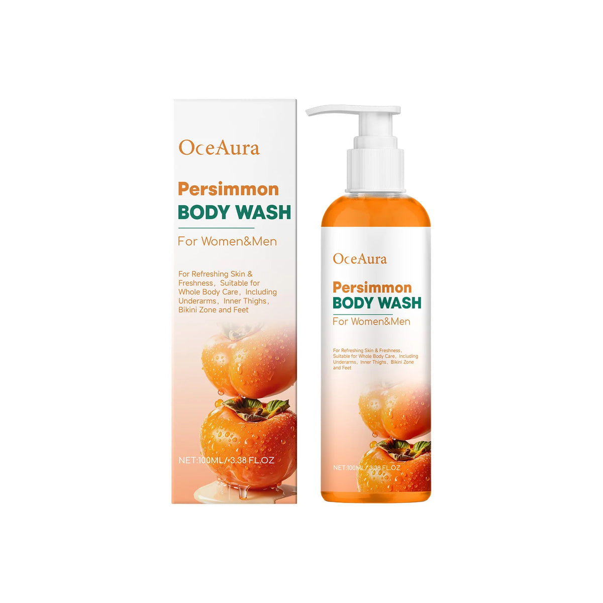 Persimmon Body Wash for Natural Odor Elimination and Skin Refreshment