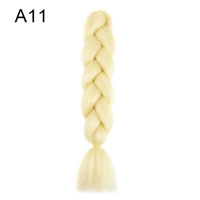 Colorful Synthetic Pre-Stretched Braiding Hair Extensions for Women - 9