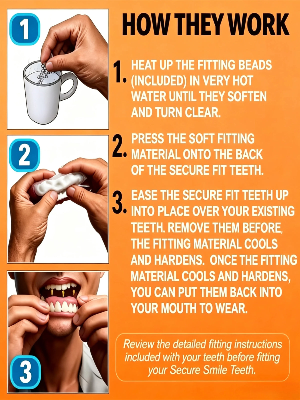 Comfortable Silicone Denture Set for Natural Smile and Daily Oral Care
