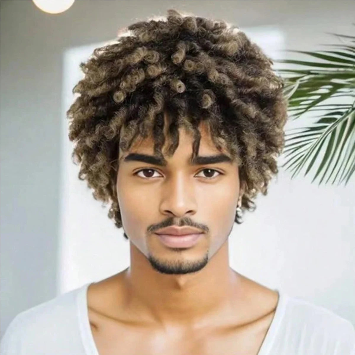 Short Braided Afro Dreadlock Wig for Men