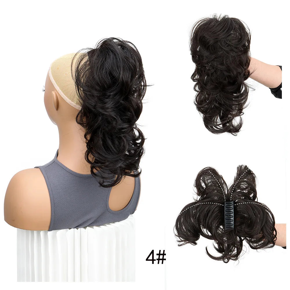 Curly Claw Clip Ponytail Extension for Instant Volume and Hairstyle - 16